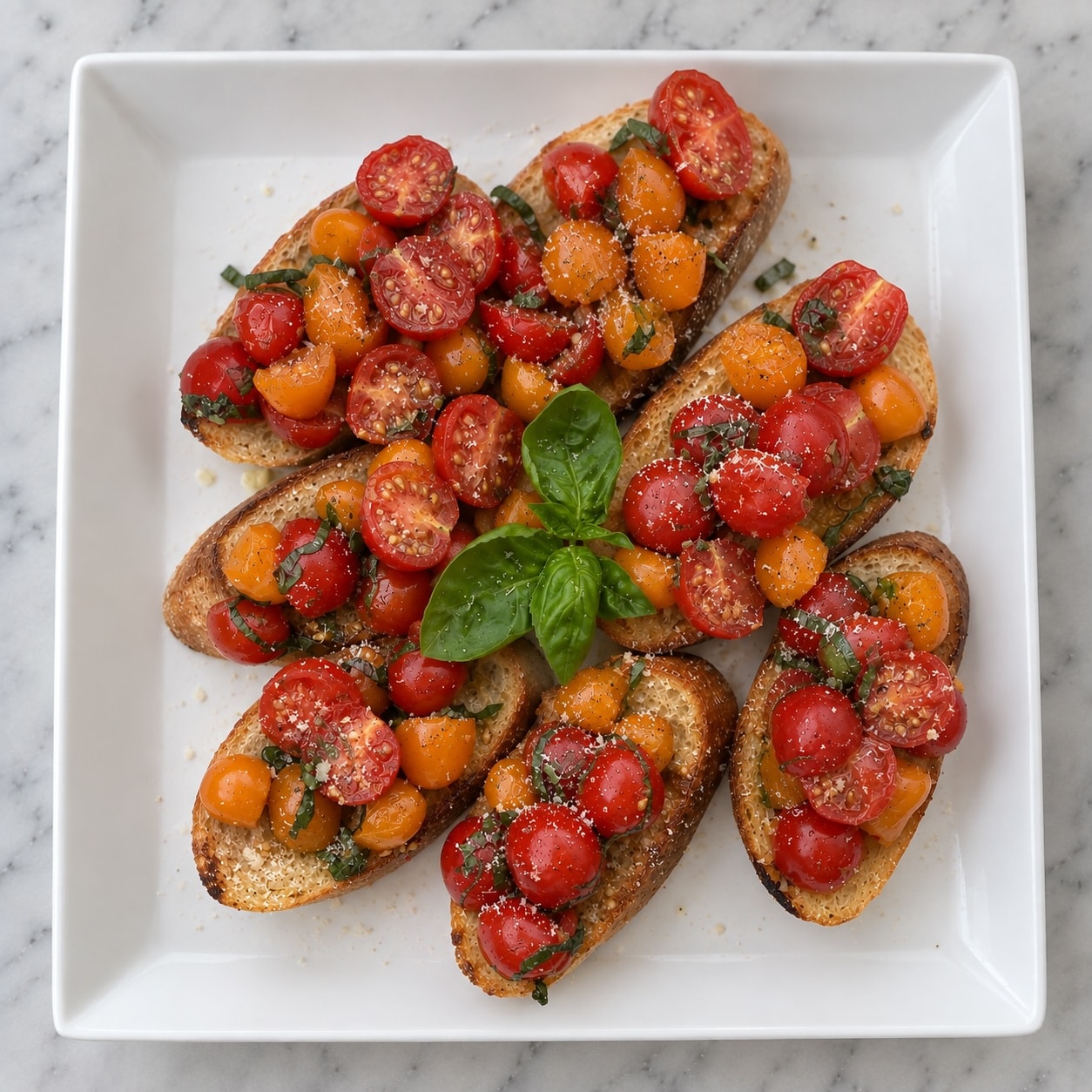 cherry (tomatoes) on top