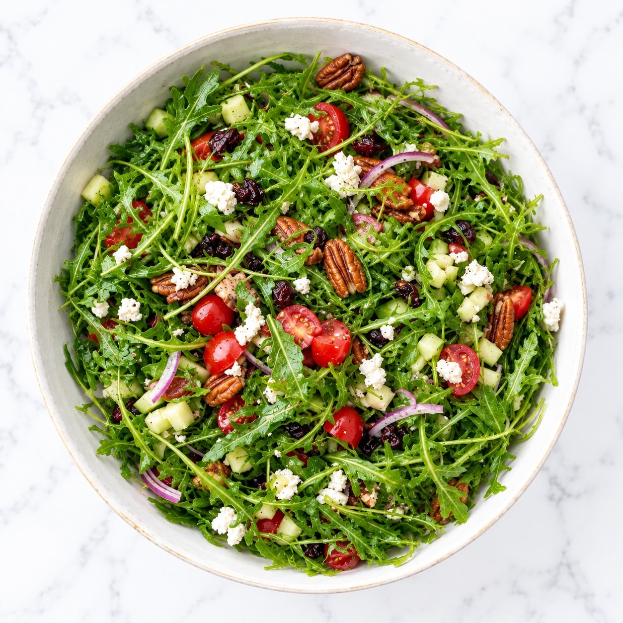 crazy easy arugula salad