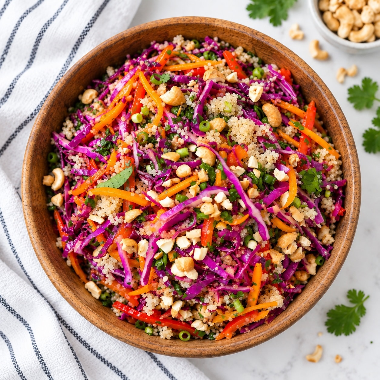 crunchy thai quinoa salad
