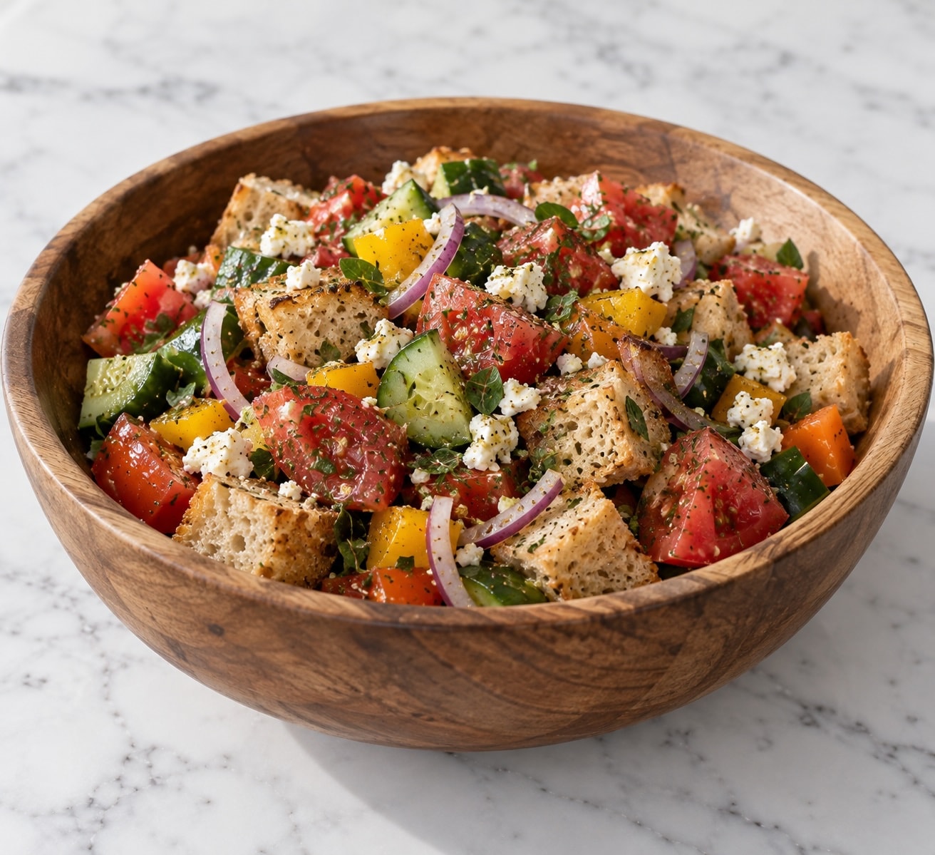 greek panzanella salad