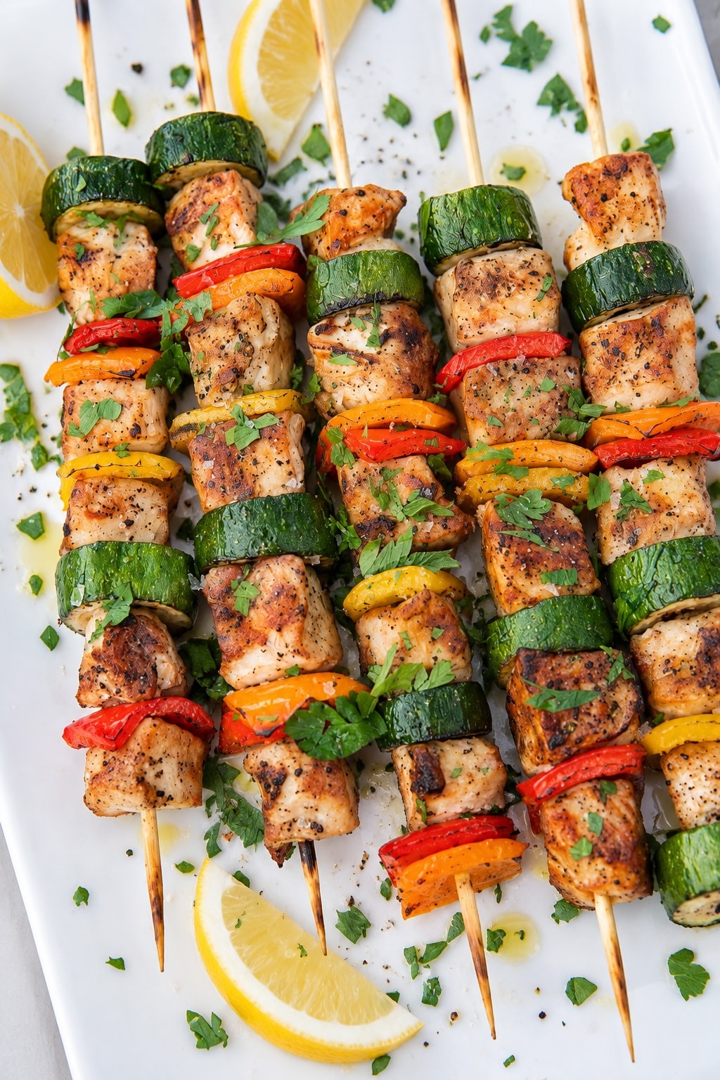 grilled lemon chicken skewers