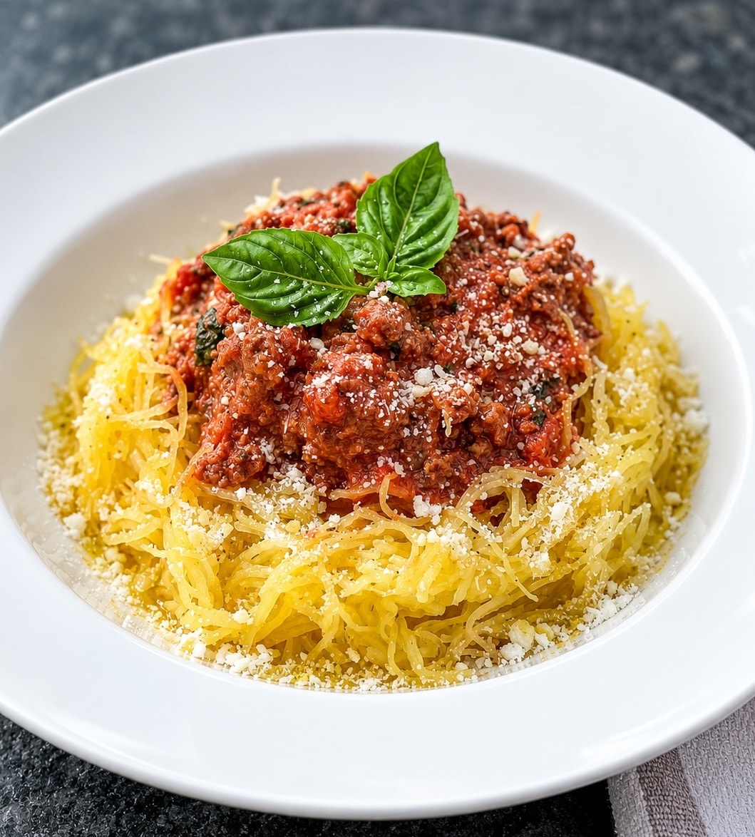 spaghetti squash bolognese